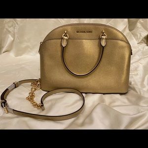 Michael Kors Gold convertible cross body bag